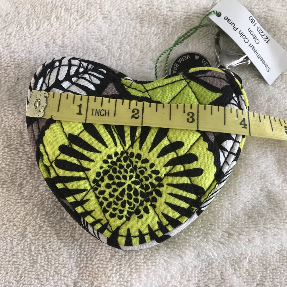 Vera Bradley Heart Shaped Coin Keychain  purse - Picture 5 of 6